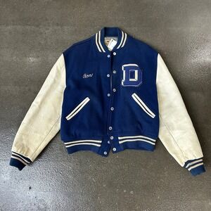 Vintage Leather Varsity Jacket